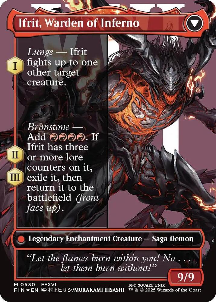 Clive, Ifrit's Dominant (Borderless) (Surge Foil) (0530) (Back)